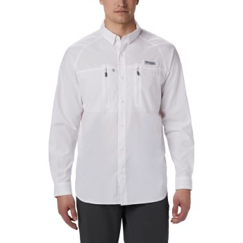 Columbia Muške Košulje - PFG Terminal Tackle Long Sleeve Woven Bijele | RZWG-20975
